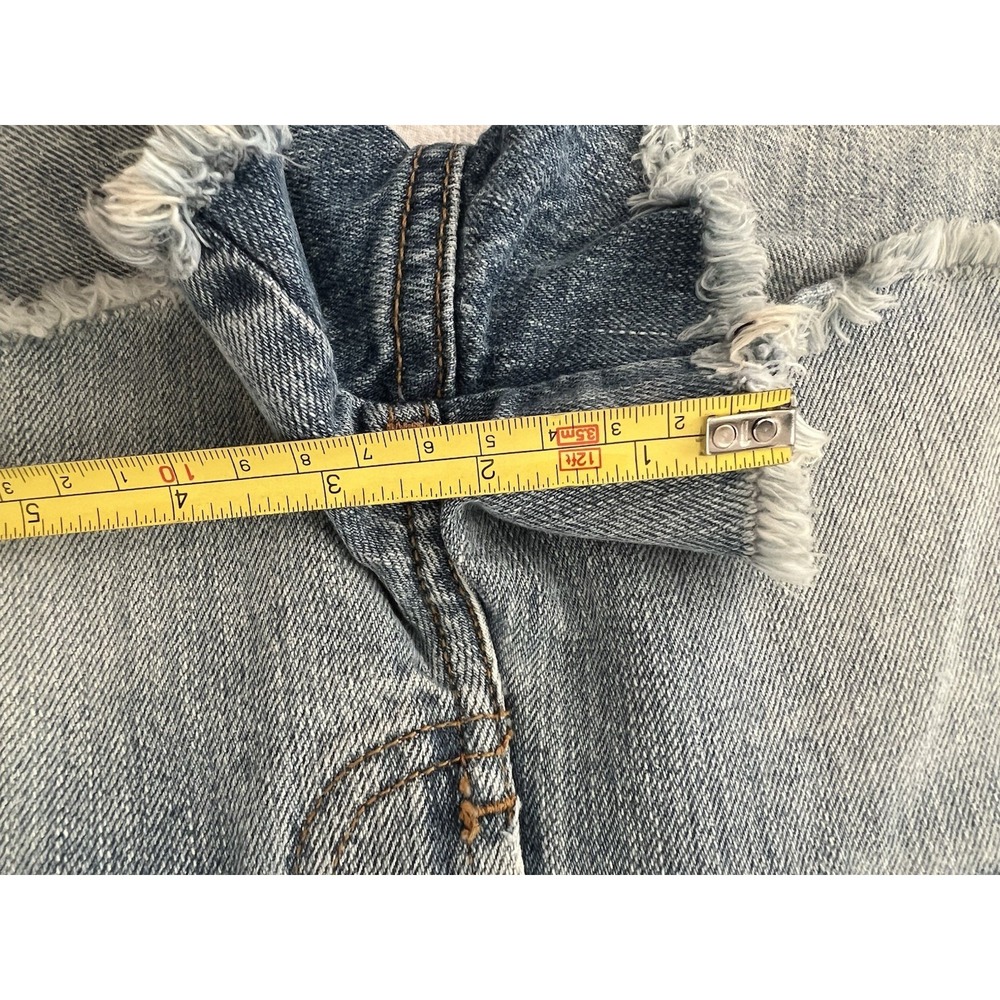 Vtg Y2K Abercrombie & Fitch Women's Low Rise Blue Jean Denim Mini Shorts Size 2 - Picture 15 of 15